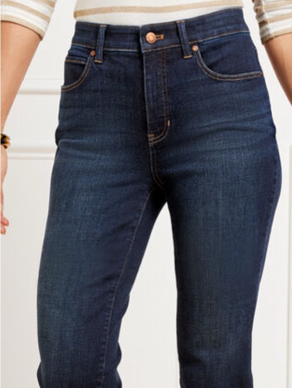 Talbots Curvy Straight Leg Jeans Dark Wash Size 4